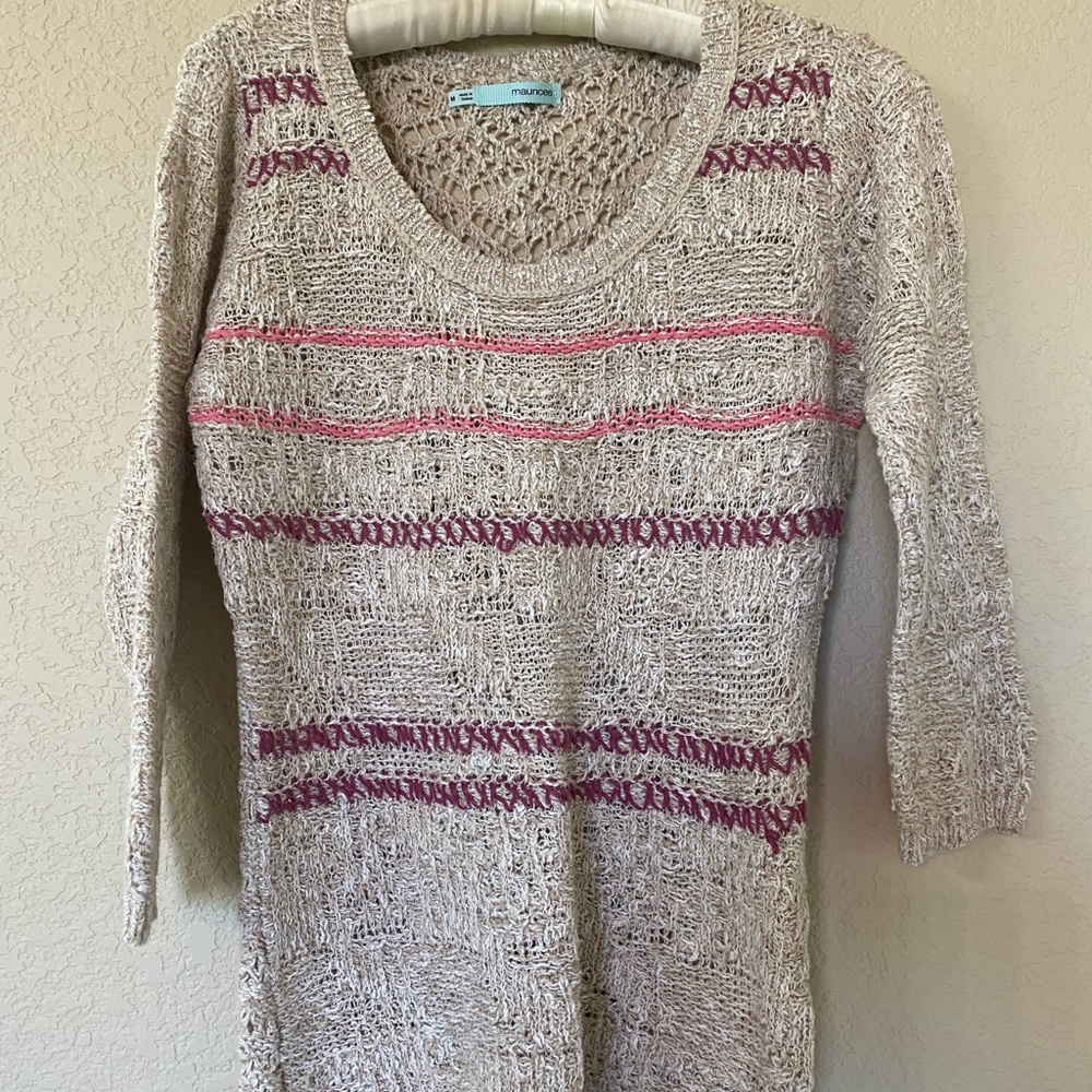 Layering sweater 3/4 length sleeves